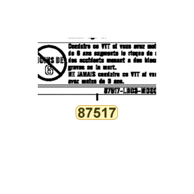 87517-LBD3-MG0-T01 WARNING DRIVE AGE-6 — diagram cutout