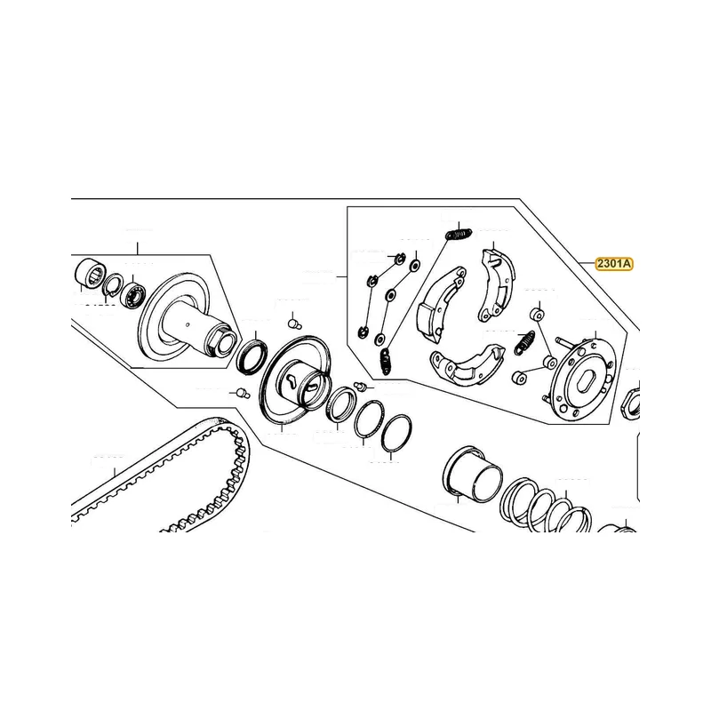 2301A-LBD3-800 PULLEY SUB ASSY — diagram cutout