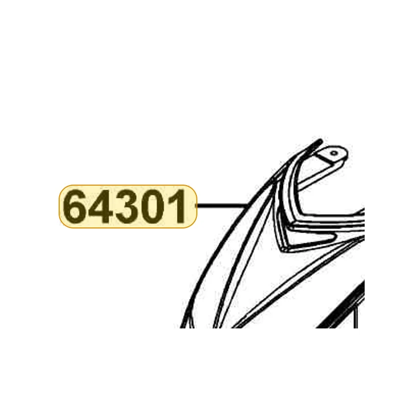 64301-LBD4-910-N1R COVER FRONT (Black) — diagram cutout