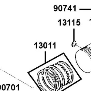 13011-LDA2-900 RING ASSY PISTON — diagram cutout