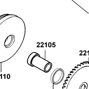22105-LEK5-900 BOSS DRIVE FACE — diagram cutout