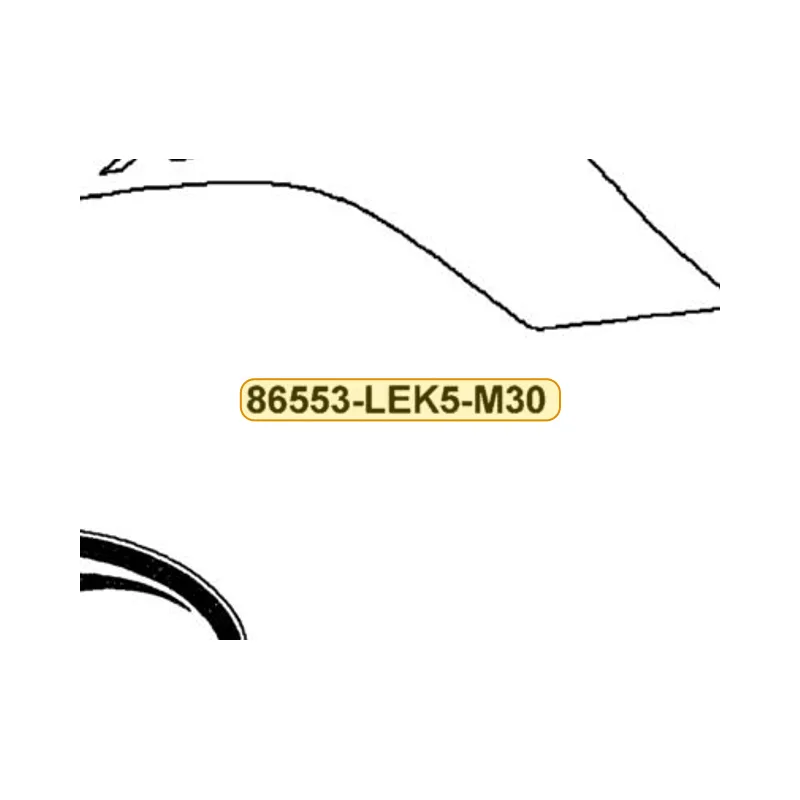 86553-LEK5-M30-T01 STRIPE B L FR FENDER — diagram cutout