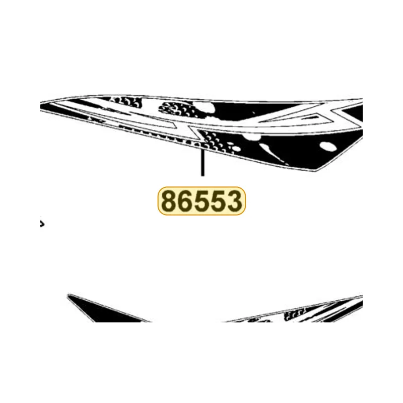 86553-ABC8-M30-T01 STRIPE B L FR FENDER — diagram cutout