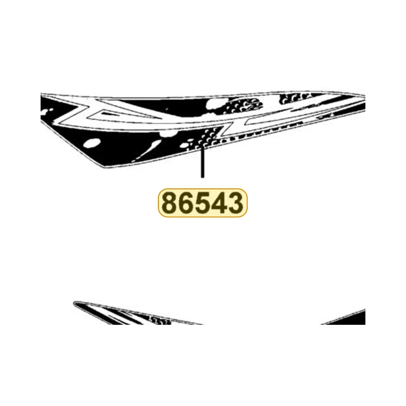 86543-ABC8-M30-T03 STRIPE B R FR FENDER — diagram cutout