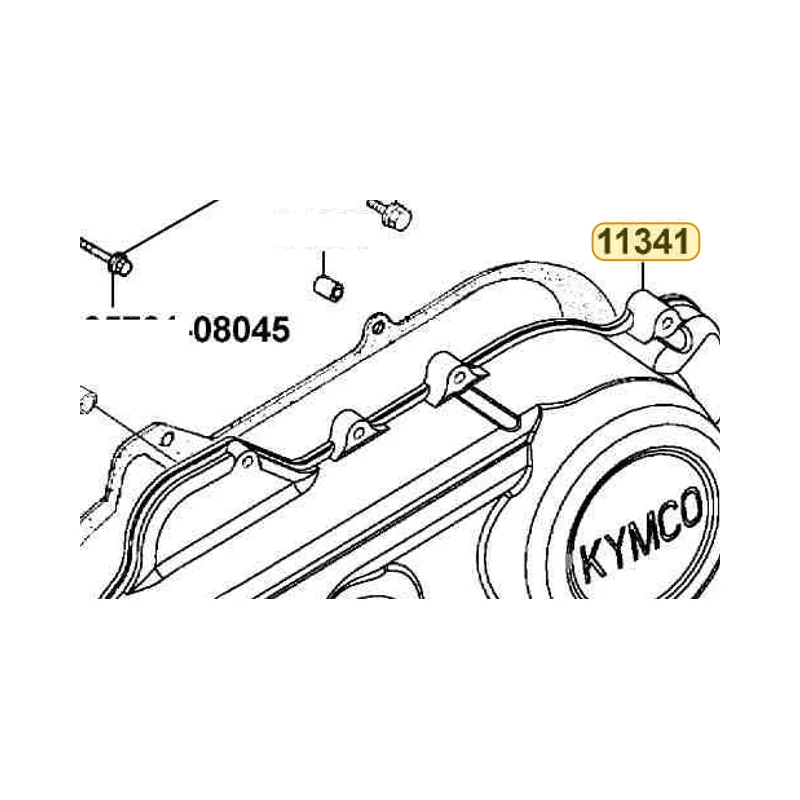 11341-KHC4-900-N8A COVER L SIDE (Bright Silver) — diagram cutout