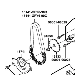 15141-GFY6-90B CHAIN OIL PUMP — diagram cutout