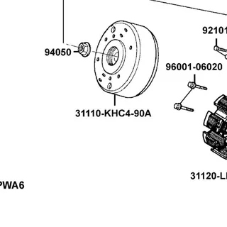 31110-KHC4-90A FLYWHEEL COMP (D402) — diagram cutout