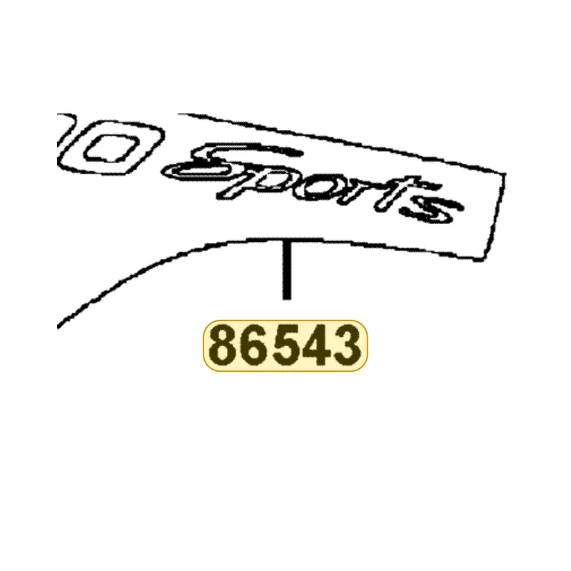 86543-LBD4-E60-T01 STRIPE B R FR FENDER — diagram cutout