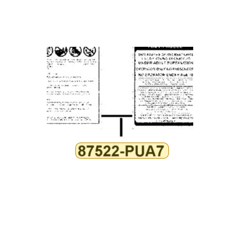 87522-PUA7-M35-T01 HANG TAG Y-10+ — diagram cutout