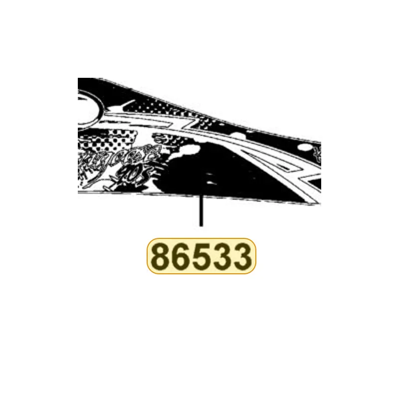 86533-ABC9-M30-T04 STRIPE L FR FENDER — diagram cutout