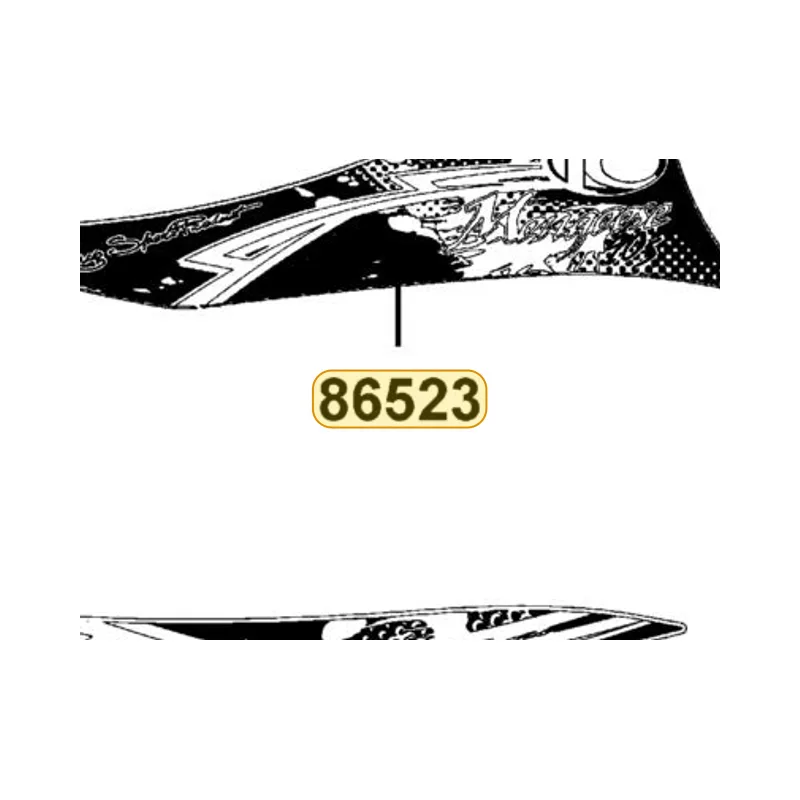 86523-ABC9-M30-T06 STRIPE R FR FENDER — diagram cutout