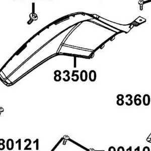 83500-LBA7-910-C3R COVER R SIDE — diagram cutout