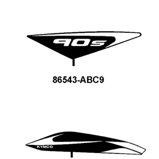 86543-ABC9-M00-T01 STRIPE B R FENDER FR — diagram cutout