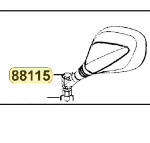 88115-LBA2-E02-N1R Cap Mirror Bracket (Black) — diagram cutout
