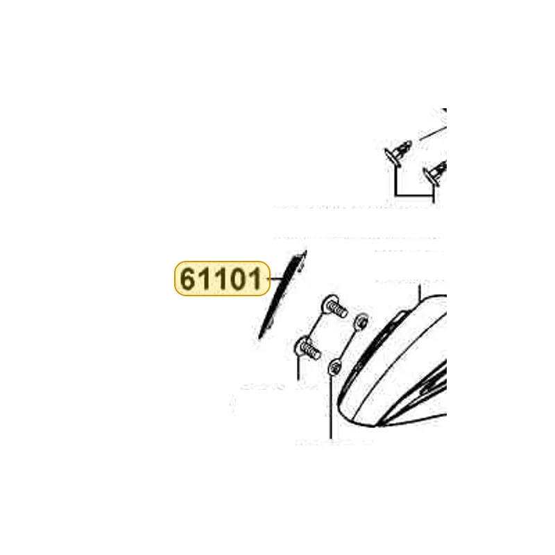 61101-LFB5-900-N1R GRILLE R FENDER TIRE FR (Black) — diagram cutout