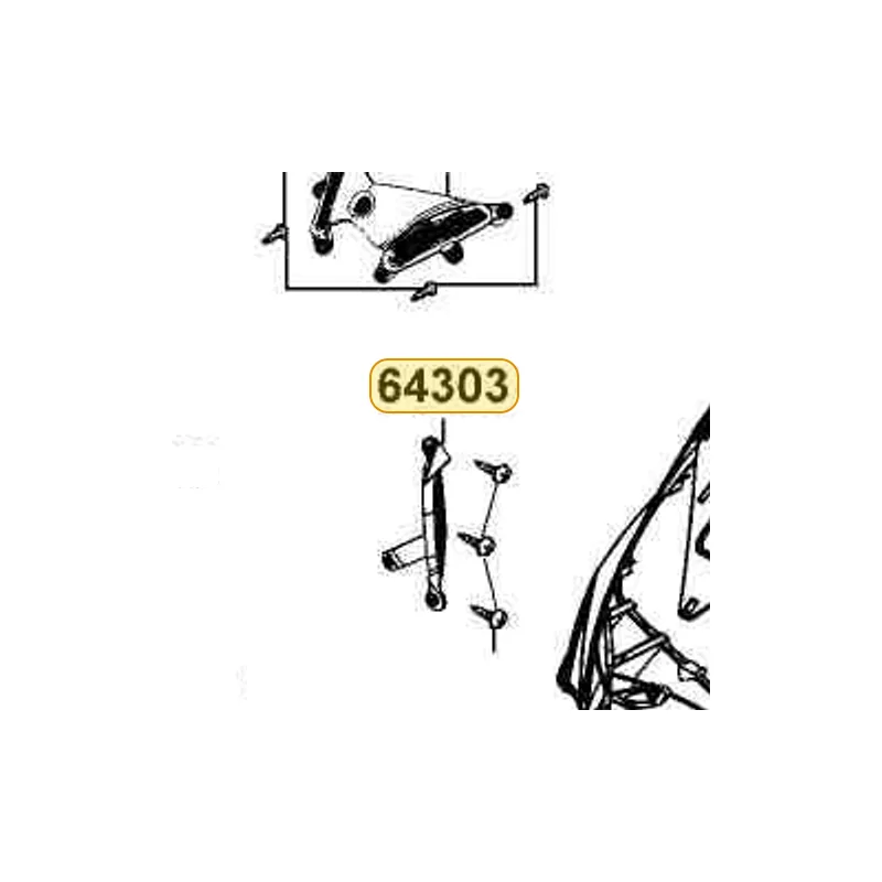 64303-LFB5-900-N1R GRILLE R FR MOLDING (Black) — diagram cutout