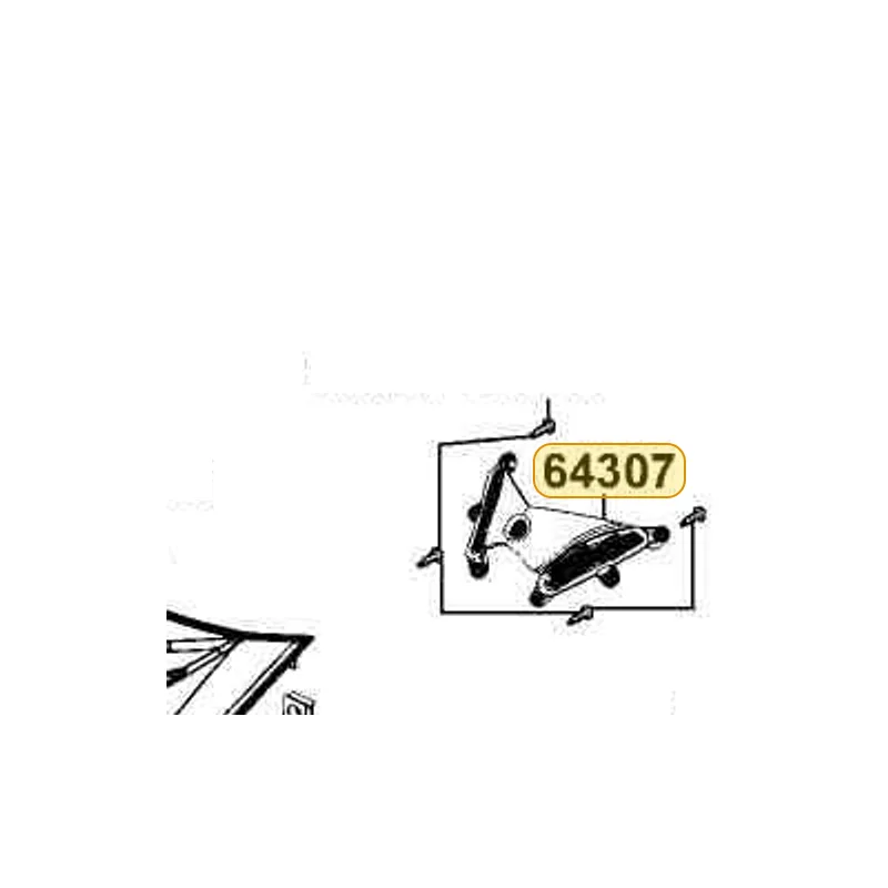 64307-LFB5-900-N1R GRILLER COVER FR (Black) — diagram cutout