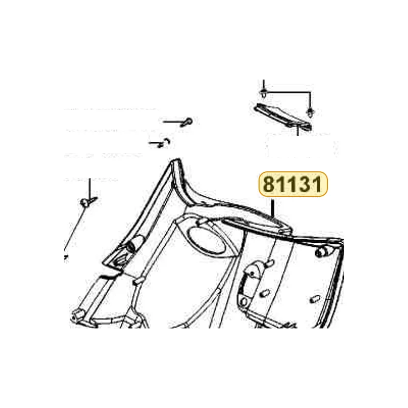 81131-LFB5-910-N1R LEG SHIELD UP (Black) — diagram cutout