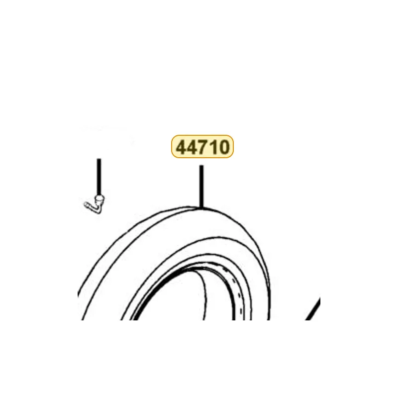 44710-LFB6-E0A TIRE ASSY FR 110/70-12/KENDA — diagram cutout
