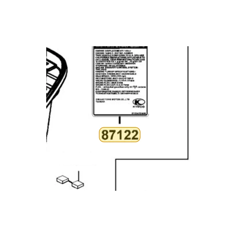 87122-LFB5-MG0-T01 MARK EVAPORATIVE E/M — diagram cutout