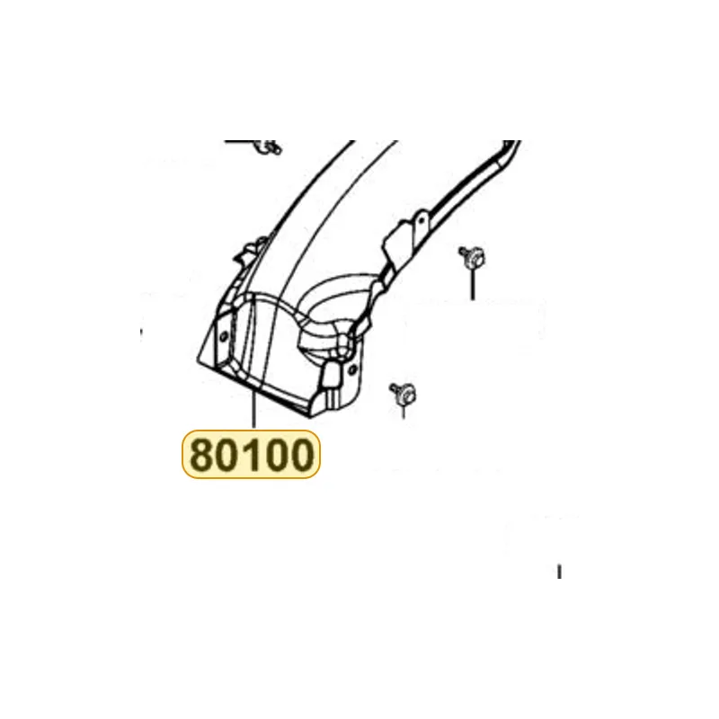 80100-LFB5-910-N1R FENDER RR TIRE (Black) — diagram cutout