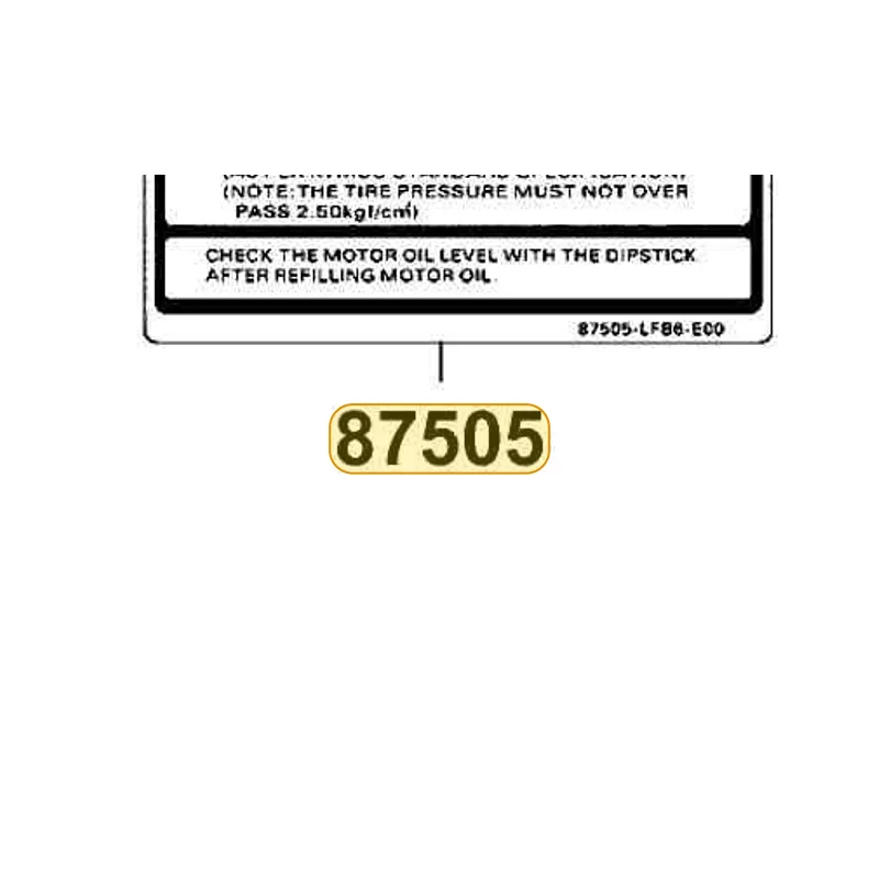 87505-LFB6-E00-T01 LABEL TIRE — diagram cutout