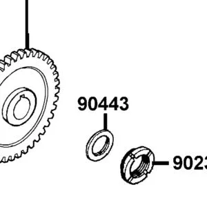 90443-KEC2-900 WASHER GEAR BAL — diagram cutout