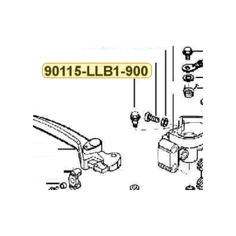 90115-LLB1-900 BOLT HNDL LEVER PIVOT — diagram cutout