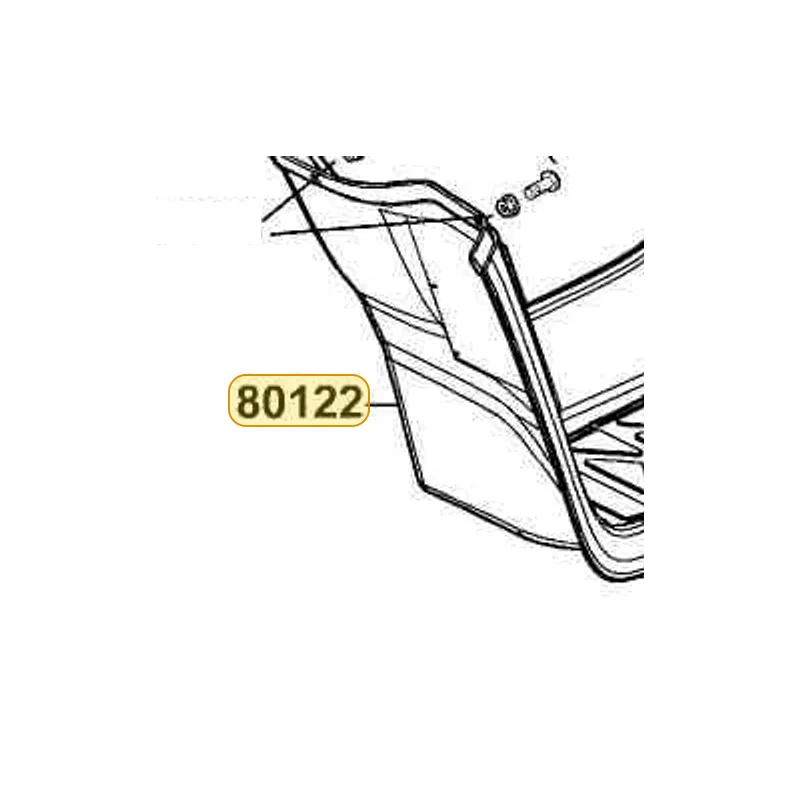 80122-LLB1-900-N1R MUDGUARD L FLOOR (Black) — diagram cutout