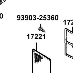 17221-KGG7-001 TRAP COMP — diagram cutout