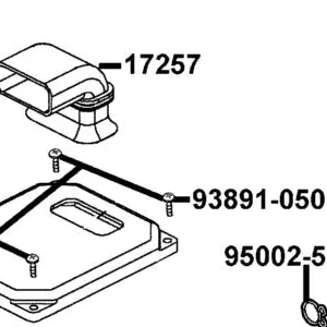17257-LLB1-900 DUCT AIR/C COVER — diagram cutout