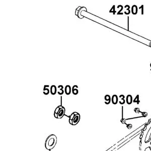 50306-LLB1-900 NUT REAR SHAFT — diagram cutout