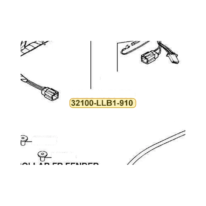 32100-LLB1-910 HARNESS WIRE — diagram cutout