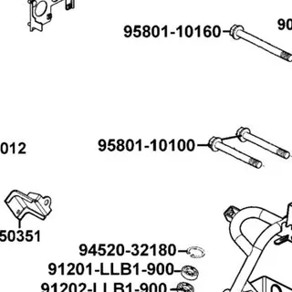 95801-10100-06 BOLT FLANGE 10*100 — diagram cutout
