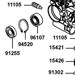96107-LDB5-E0B BEARING BALL RADIAL 62/63 — diagram cutout