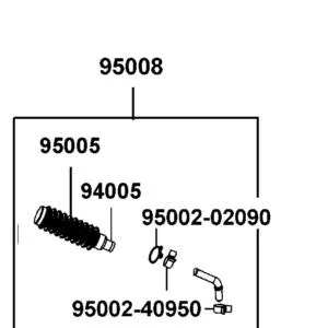 95008-ALC1-E00 HOSE VENT GEARCASE(120mm) — diagram cutout
