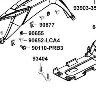 90110-PRB3-900 SCREW SPECUAL 5x16 — diagram cutout
