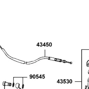 43450-AEC8-E00 CABLE??? PARKING BRAKE — diagram cutout