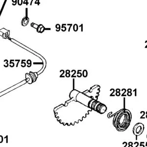 28250-LCA4-E00 SPINDLE COMP KICK STARTER — diagram cutout
