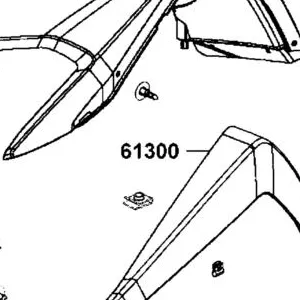 61300-AGA8-E00-N1R FRONT MUDGUARD.LH SIDE (Black) — diagram cutout