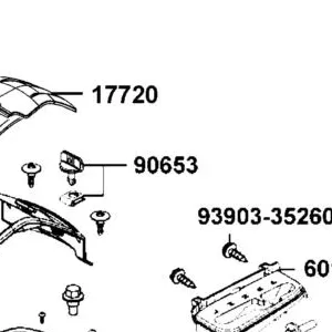 90653-ZVA6-M00 QUICK RELEASE CLIP — diagram cutout
