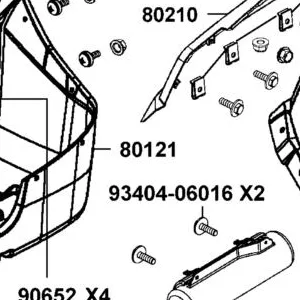 80121-ALC1-E00-N1R MUDGUARD R FLOOR (Black) — diagram cutout