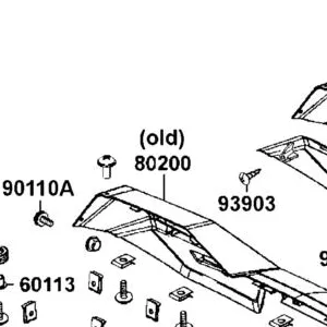 80200-AGA8-E00-N1R MUDGUARD REAR (Black) — diagram cutout