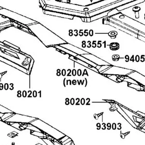 80200-AGA8-E01-N1R MUDGUARD REAR (Black) — diagram cutout