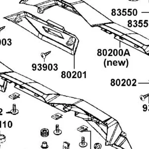 80201-AGA8-E00-N1R MUDGUARD REAR END R (Black) — diagram cutout