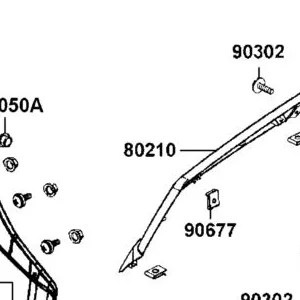 80210-AGA8-E00-N1R REAR MUDGUARD.RH SIDE (Black) — diagram cutout