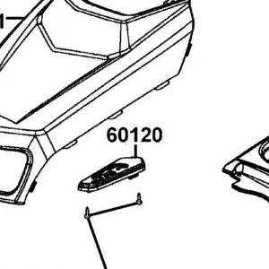 60120-LCA4-E00-N1R GUIDE COVER CHANGE HANDLE (Black) — diagram cutout