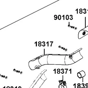 18317-AGA7-E00 PROTECTOR A COMP. MUFFLER — diagram cutout