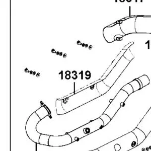 18319-AGA7-E00 PROTECTOR C，COMP. MUFFLER — diagram cutout