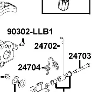 24702-ALC1-E00 BAR SHIFT LEVER — diagram cutout